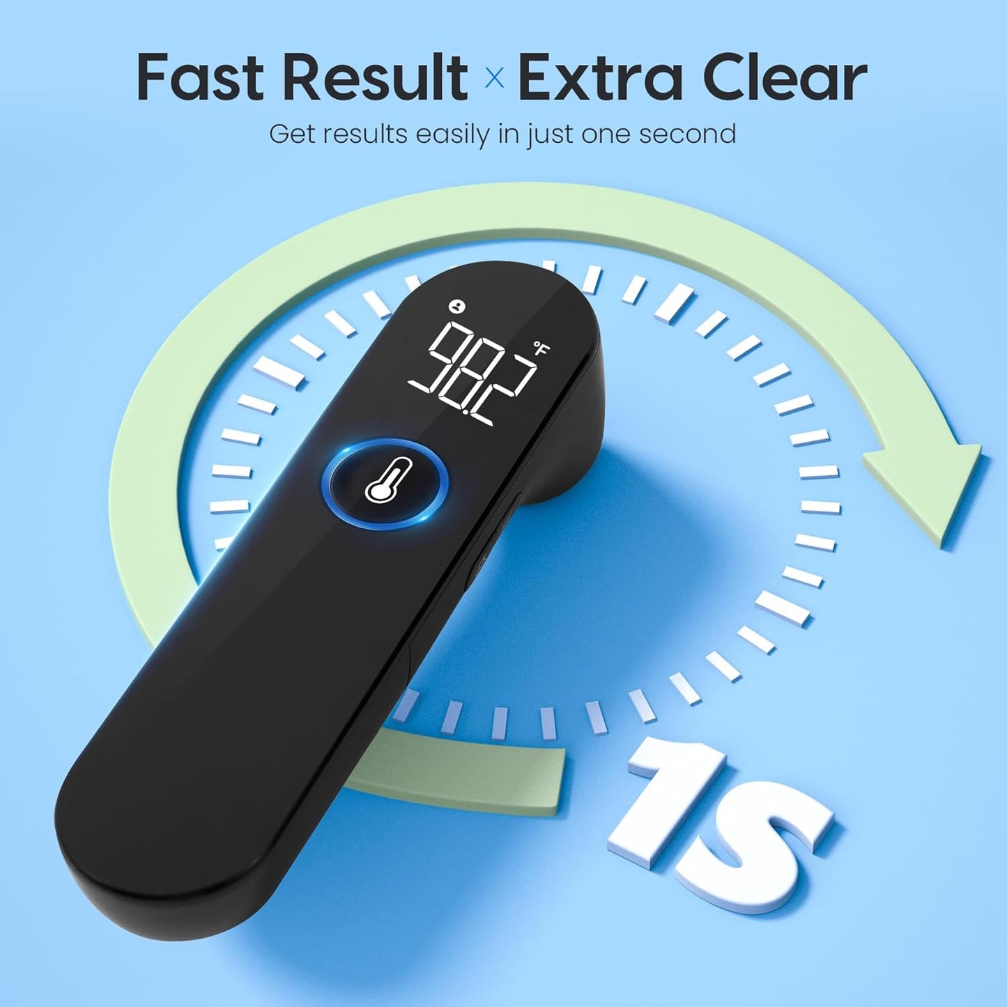 No-Touch Forehead Thermometer for Adults and Kids, Fast Accurate Baby Thermometer with Fever Alarm & Mute Mode - Take Quick Temperature Easily