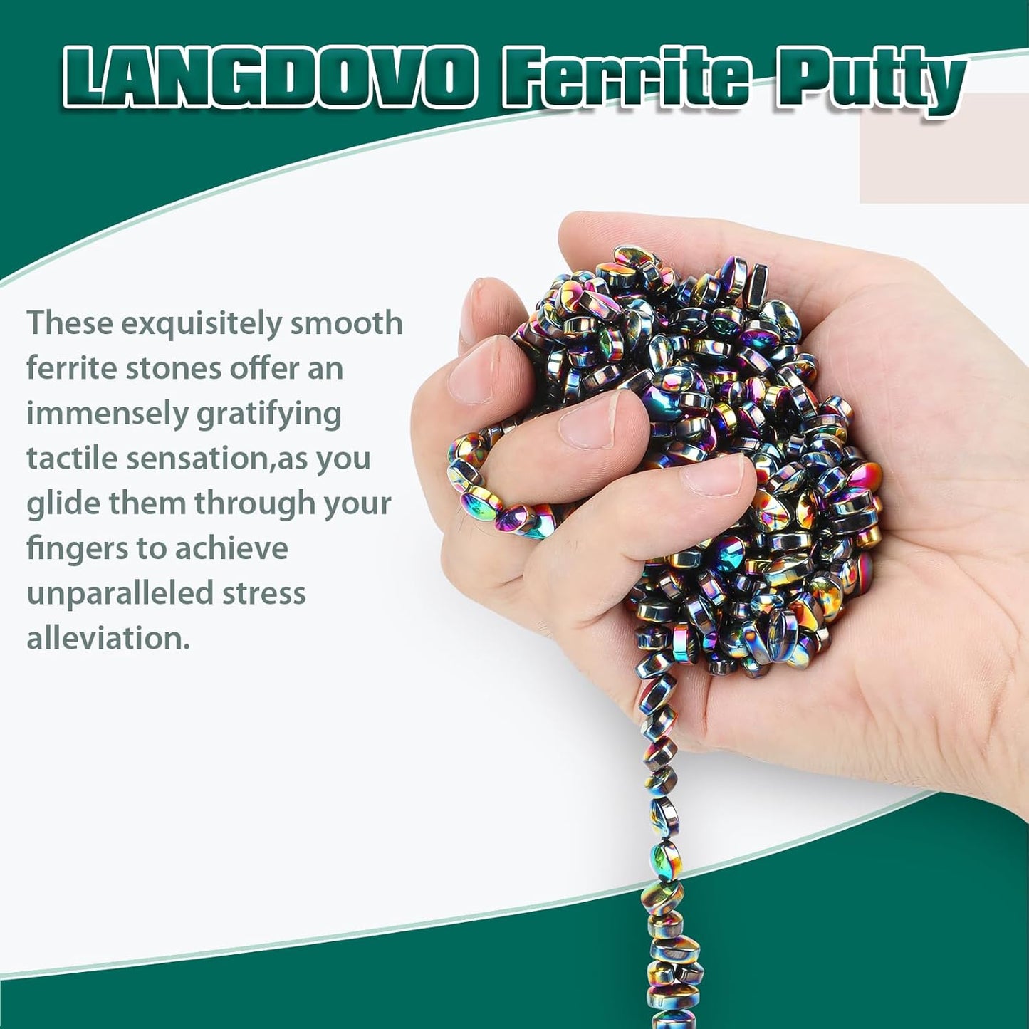 Magnetic Putty Over 1000 Weak Magnetic Beads Fidget Ferrite Putty Crags Magnetic Stones Fun Quiet Magnetic Balls Fidget Toys for Office and Desk (Colorful)