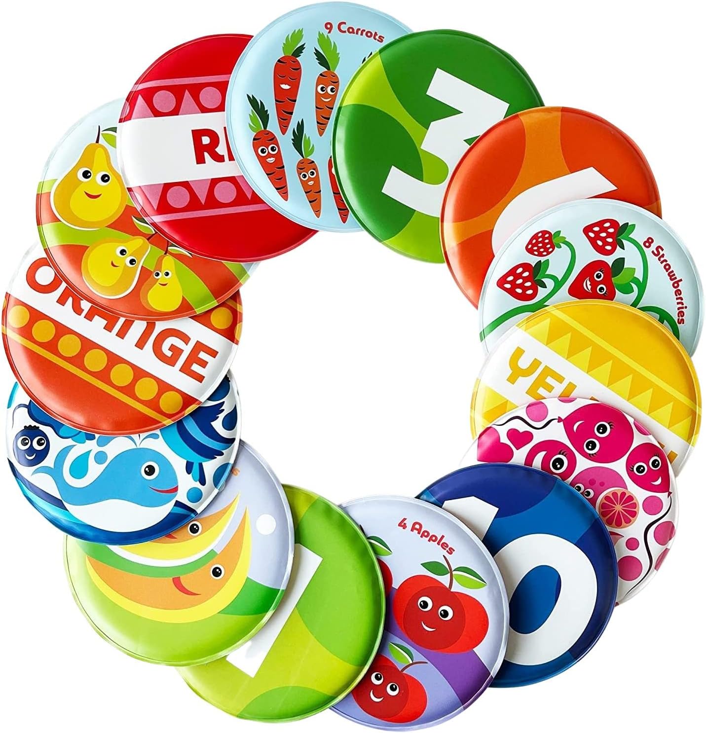 Floating Baby Flash Cards for Bathtub - Learn Numbers, Counting and Colors - Educational Bath Toys for Babies & Toddlers 3 Plus Months (Set of 21)