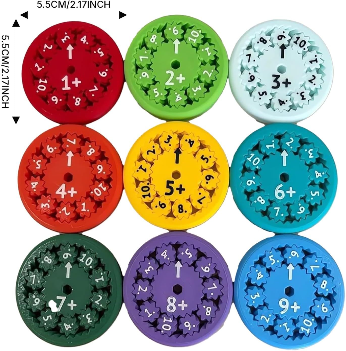 2024 New Math Fidget Spinners, Math Fact Fidget Spinners for Fidgeting Funny Learning Math Spinner(Addition Subtraction)