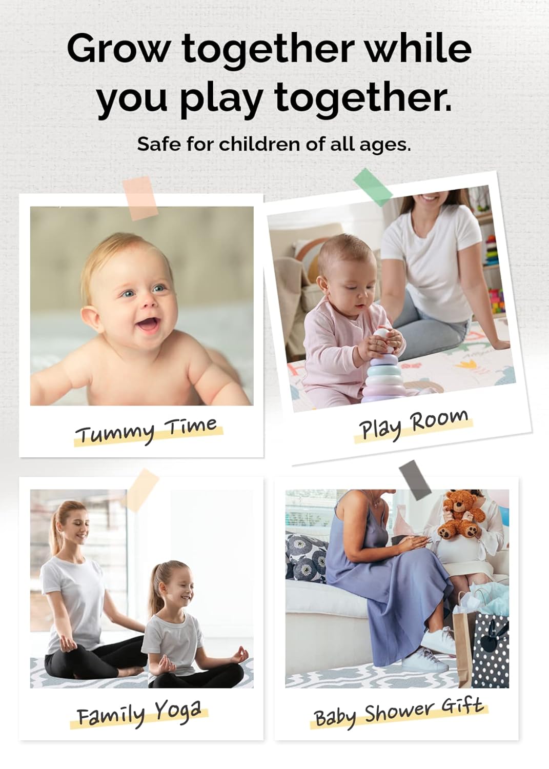 Baby Care Play Mat (Medium, Moroccan - Blue) 73’’ x 49’’ Original One-Piece Reversible Rollable Waterproof Play Mat for Infants, Babies, Toddler, and Kids