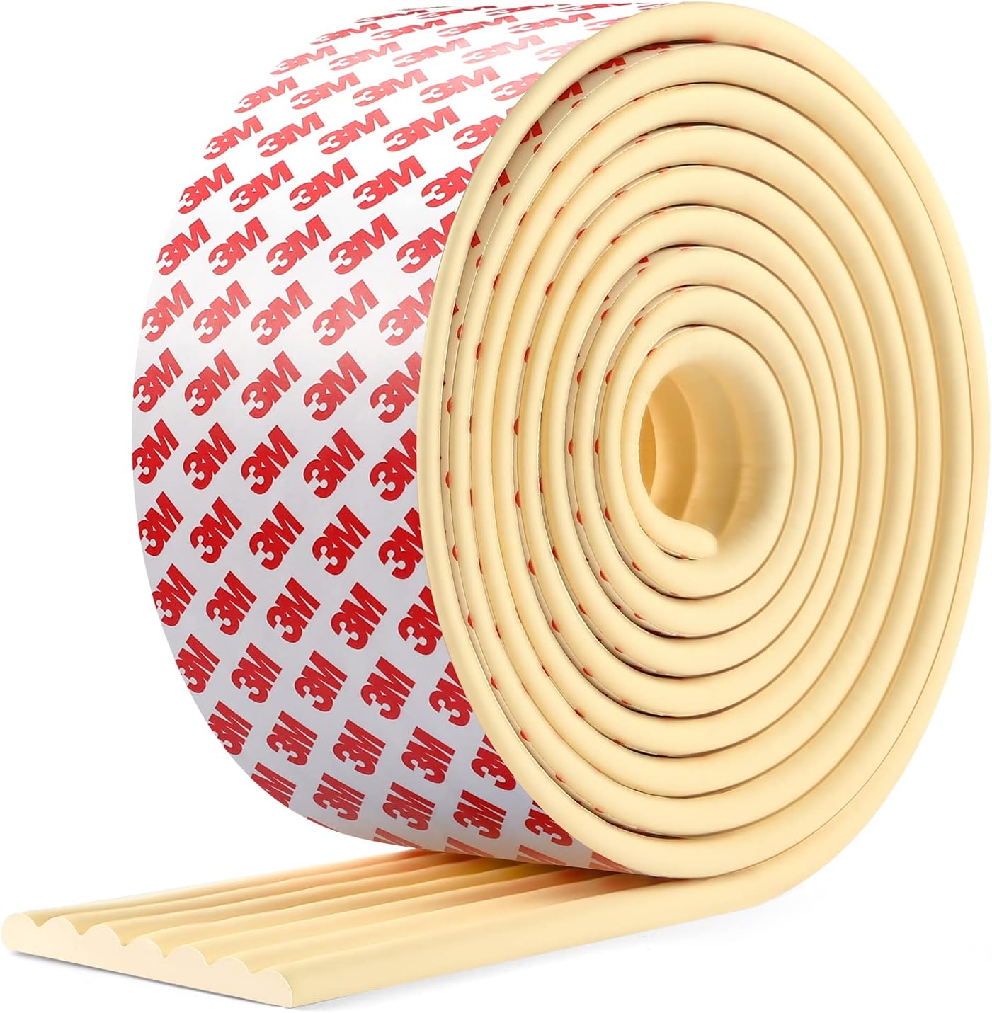 Upgrade Baby Proofing Edge Corner Protector, 16.4ft Edge Guards Padding with 3M Adhesive, Extra-Wide Soft Rubber Foam Padding, Furniture,Sharp Edge Safety Corner Edge Bumper Guard- Beige