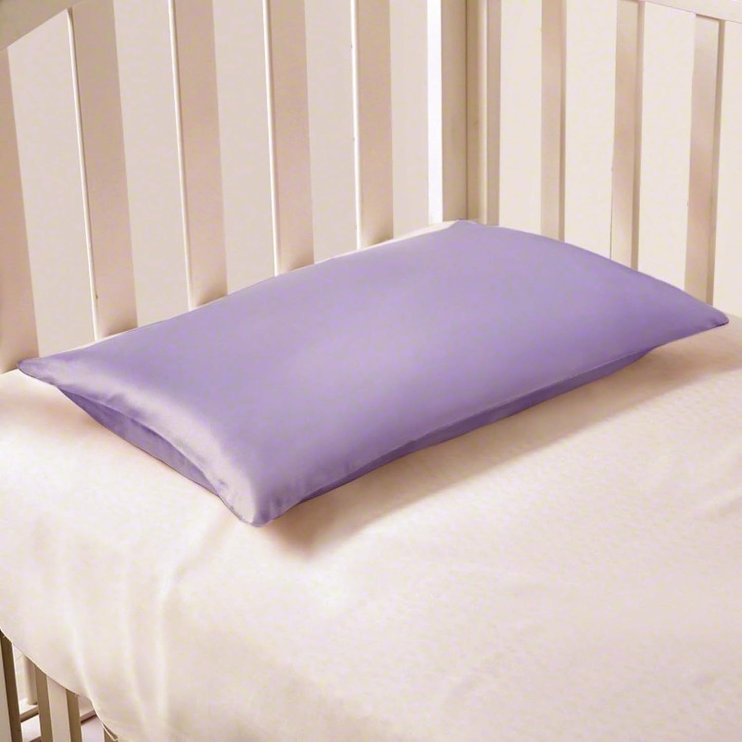 Organic Silk Baby Pillowcase with Zipper, Small 10"x13" Pillow Cover for Boys & Girls, Ideal for Bed & Travel, Soft for Kids Hair & Skin, Hypoallergenic Pillowcases for Toddlers (Mauve Plum)