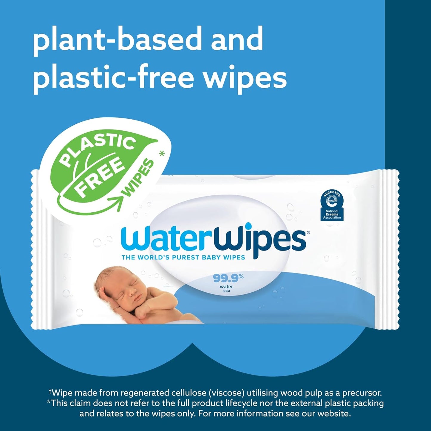WaterWipes Sensitive+ Newborn & Baby Wipes, 3-In-1 Cleans, Cares, Protects, 99.9% Water, Unscented & Hypoallergenic, 300 Count (5 Packs)