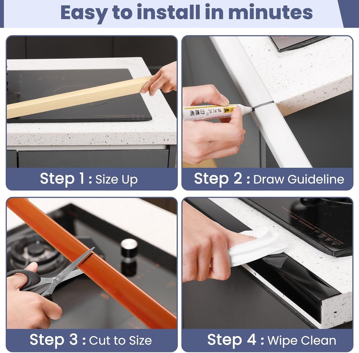 2PCS Wall Corner Protectors Guards - Self Adhesive Corner Protector & Corner Guards for Walls Edge Protection, Easy to Apply - No Tools Needed(Pure White, 35.4"x1.18")