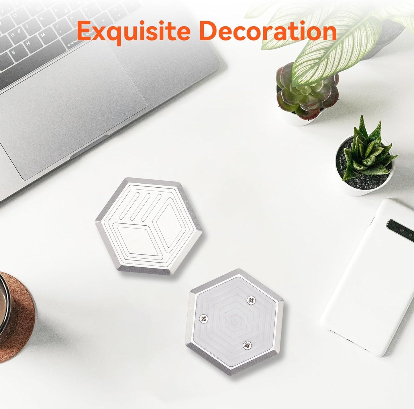 Magnetic Fidget Toys - Metal Fidget Slider, EDC Adult Stress Relief Fidget Toys, Hexagonal Design Office Desk Toys, for Adult