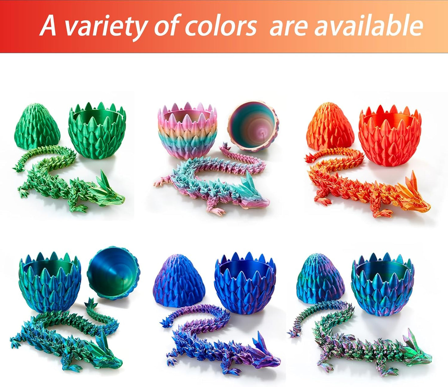 15 inches Dragon with Egg, Red Dragon Toy,Articulated Crystal Dragon,Fidget Toy Cool