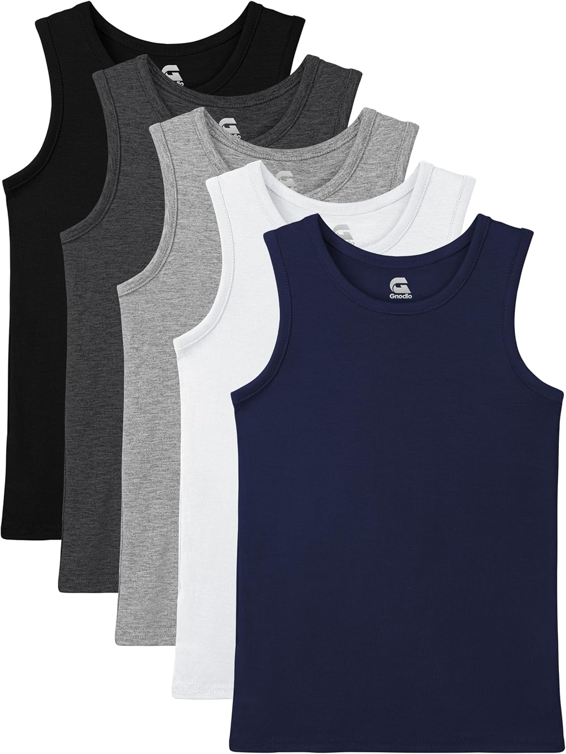 5 Pack Boys Tank Tops Boys Undershirts Kids Cotton Undershirts Tees Sleeveless Tank Tops Shirts for Kids Youth