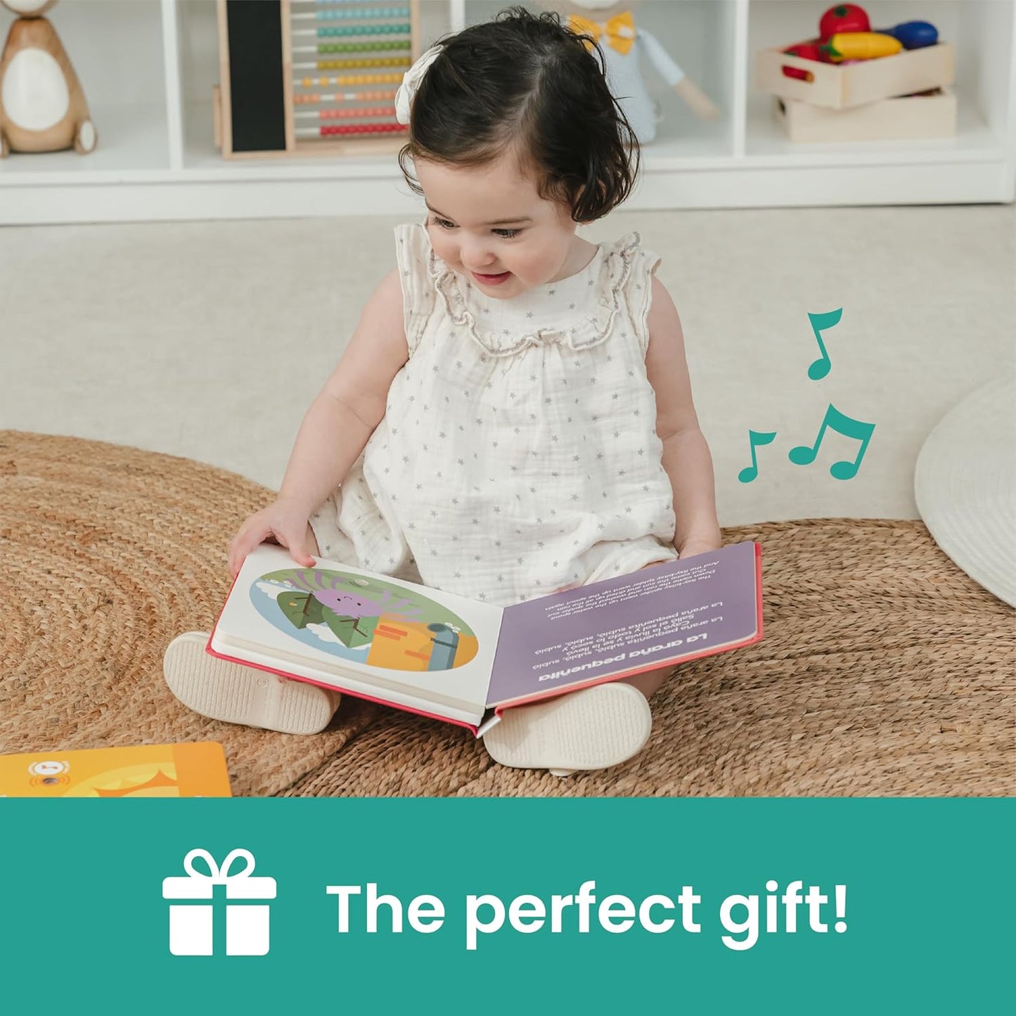 Binibi Spanish Musical Book for Babies & Toddlers 1-3 Los Pollitos Dicen & Other Nursery Rhymes | Spanish Learning for Kids | Bilingual Children's Book | Sound Book | Libro en espaรฑol para bebรฉs