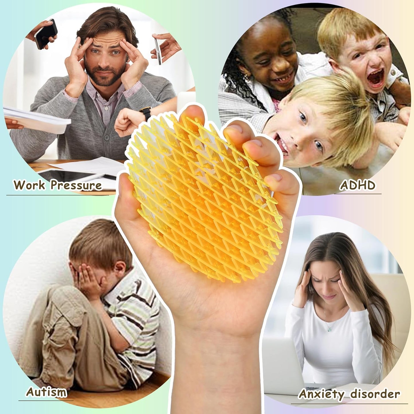 Fidget Worm Toy, 12*12CM 3D Elastic Fidget Toy Relieving Stress Boredom, Stress and Anxiety Relief Calming Fidgets Desk Toys for Adults,Ideal Gifts (Purple)