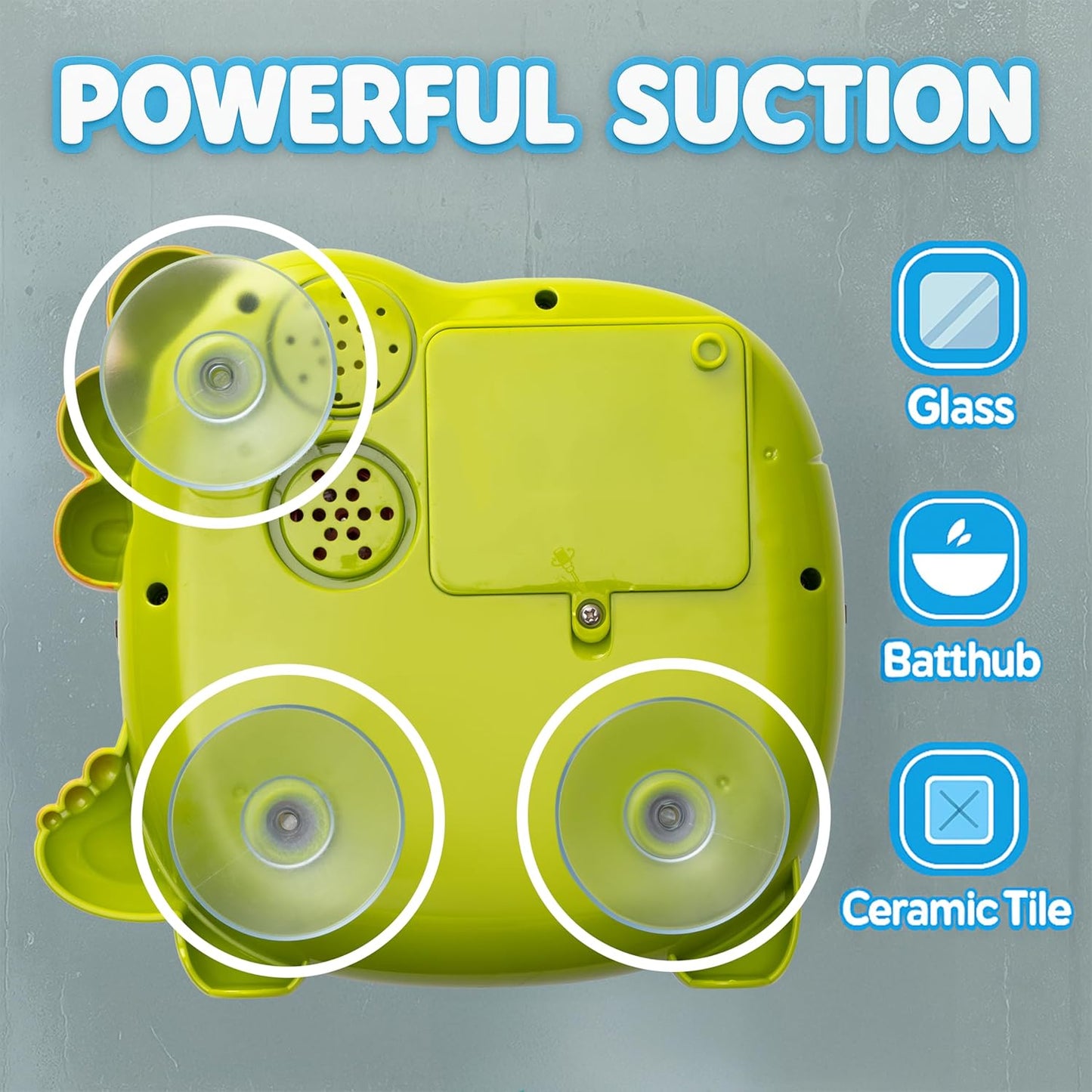 Bath Bubble Machine - Bubble Bath Maker with Lights & Music - Baby Bath Toys Bubble Maker for Bathtub - Dinosaur Toys for Kids 2-4, Strong Suction BPA Free