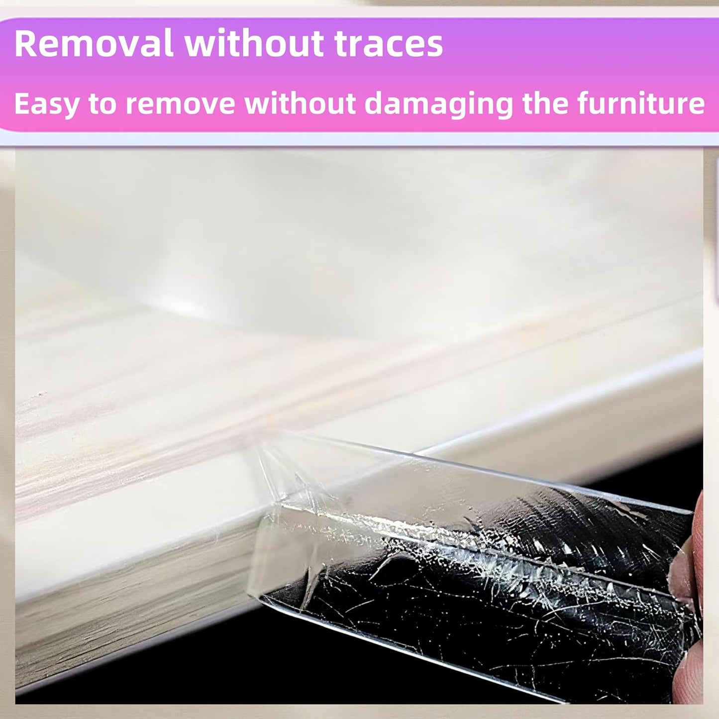 Clear Self Adhesive Edge,1.18in Width x118.2in Length,(3cmx3m) Self-Adhesive Table Edge Guard,Sharp Edge Wrap Cover Tape,Furniture Corner Protectors (thk: 2mm)