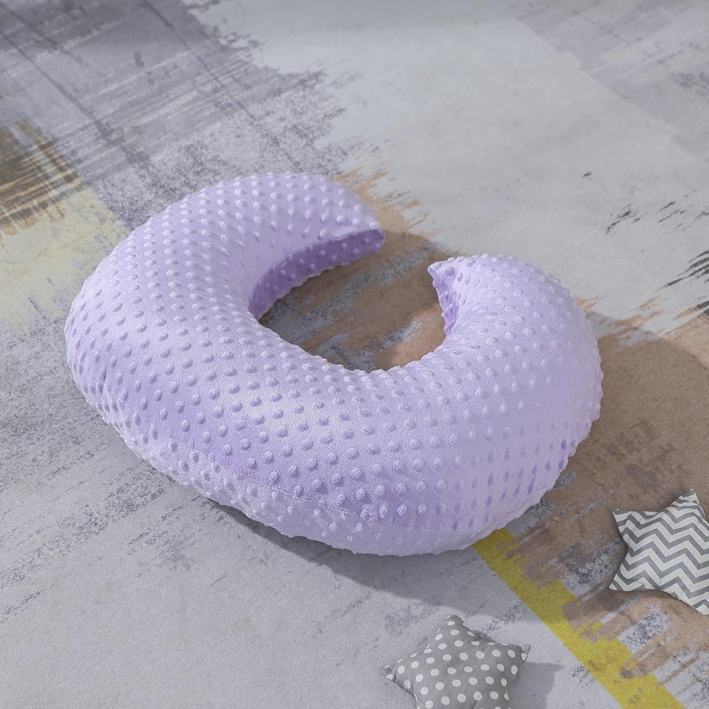 Nursing Pillow and Positioner for Breastfeeding, Ultra Soft Baby Breastfeeding Pillows for More Support for Mom and Baby, with Premium Removable Cover (Orchid Petal)