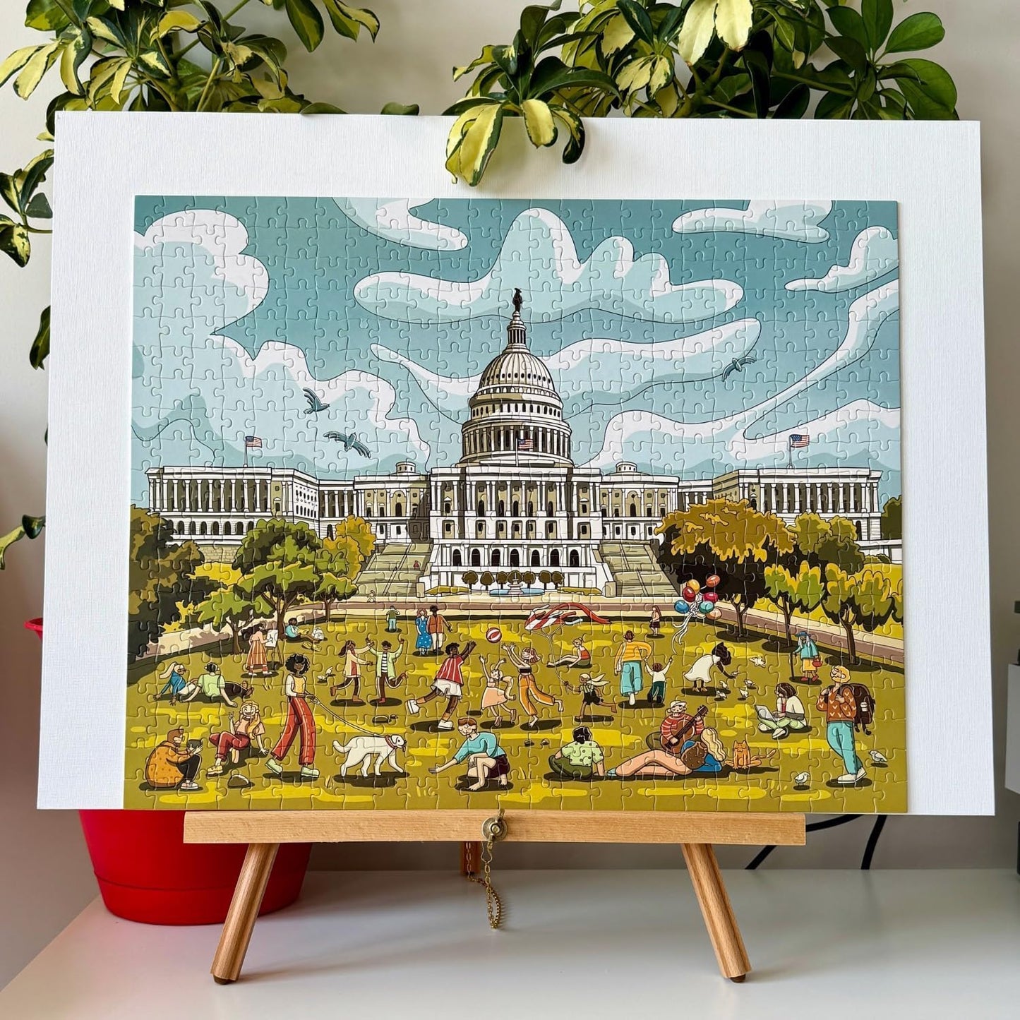 500 Piece Jigsaw Puzzle - United States Capitol - Washington, D.C. – 15.8 x 19.7 inches – Premium Quality Printed Cardboard – Numbered Pieces – Suitable for Ages 14+