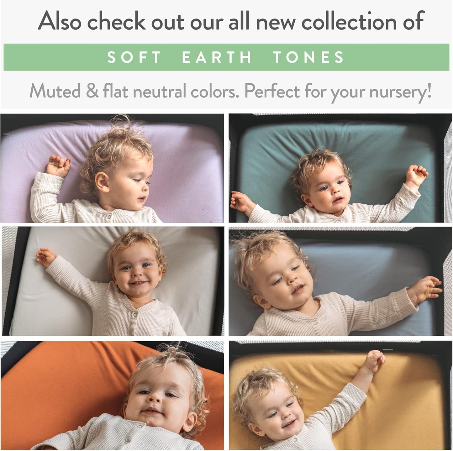 Joey + Joan Fitted Crib Sheets 28 x 52 – Compatible with Standard Crib Mattress and Toddler Bed – 100% Jersey Cotton – Light + Dark Sage Green – 2 Pack