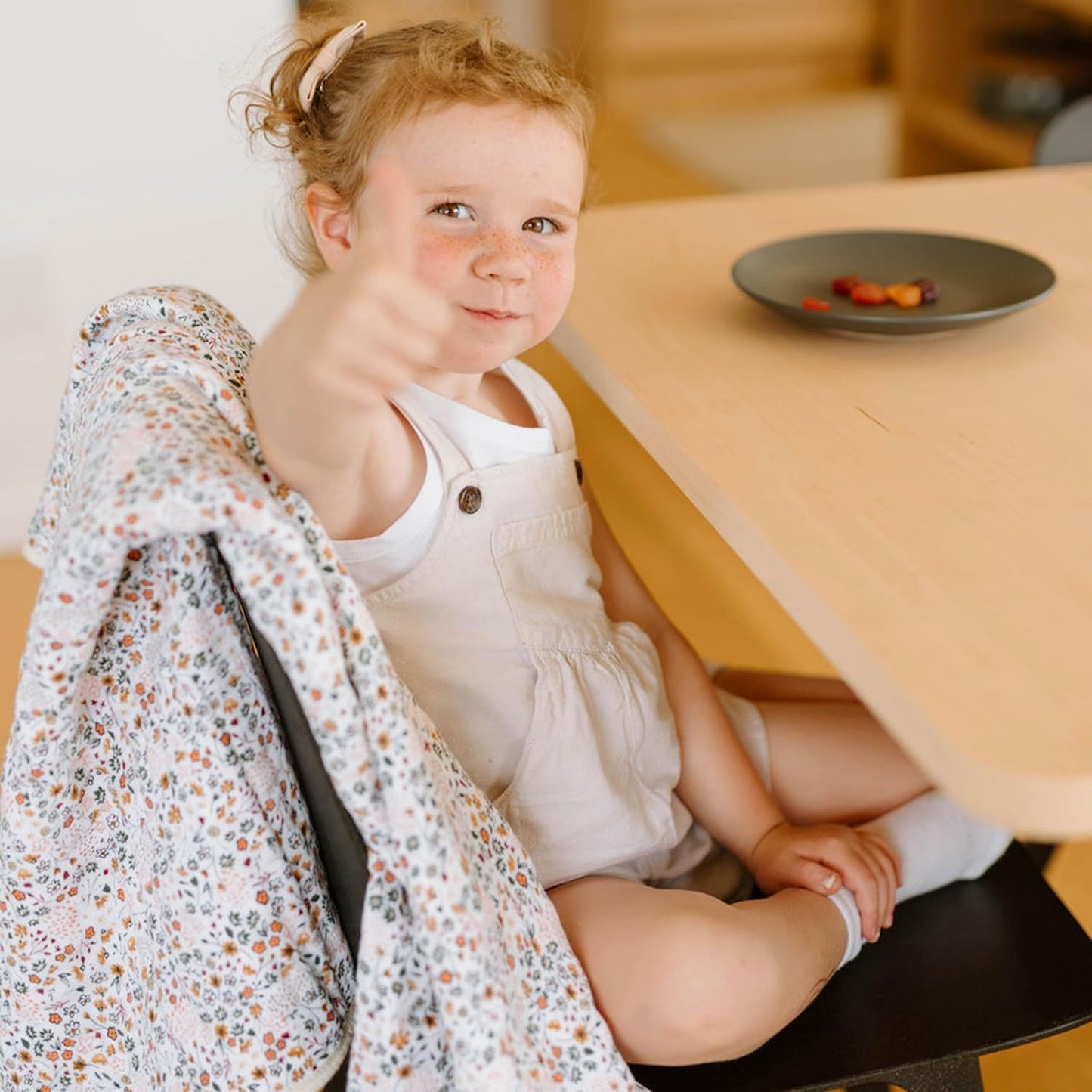 Little Unicorn Original Premium Cotton Quilt | Multi-Layered & Extra-Soft Muslin Fabric |for Babies & Toddlers (Pressed Petals)