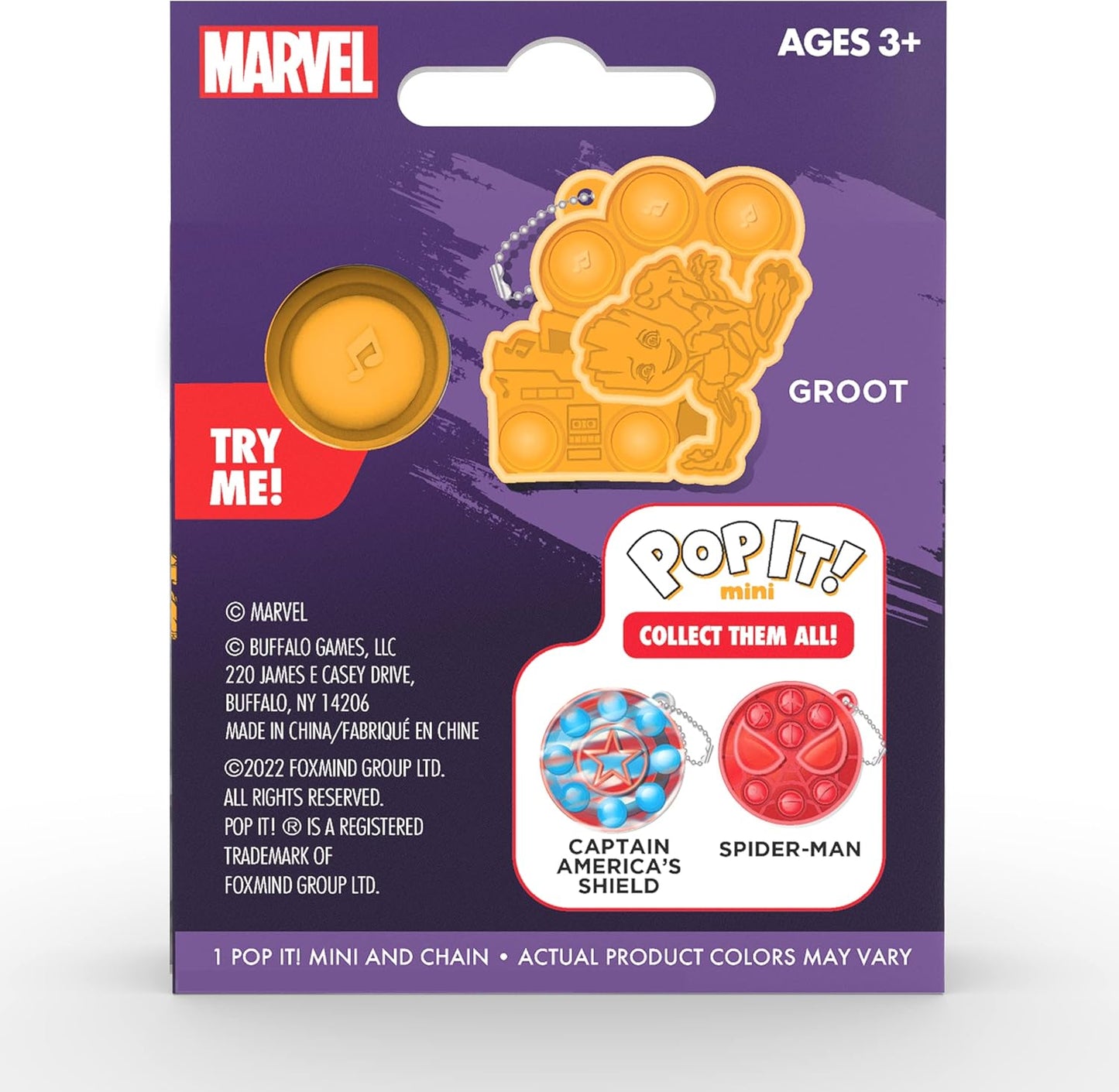Pop It! Buffalo Games - Marvel Mini Baby Groot