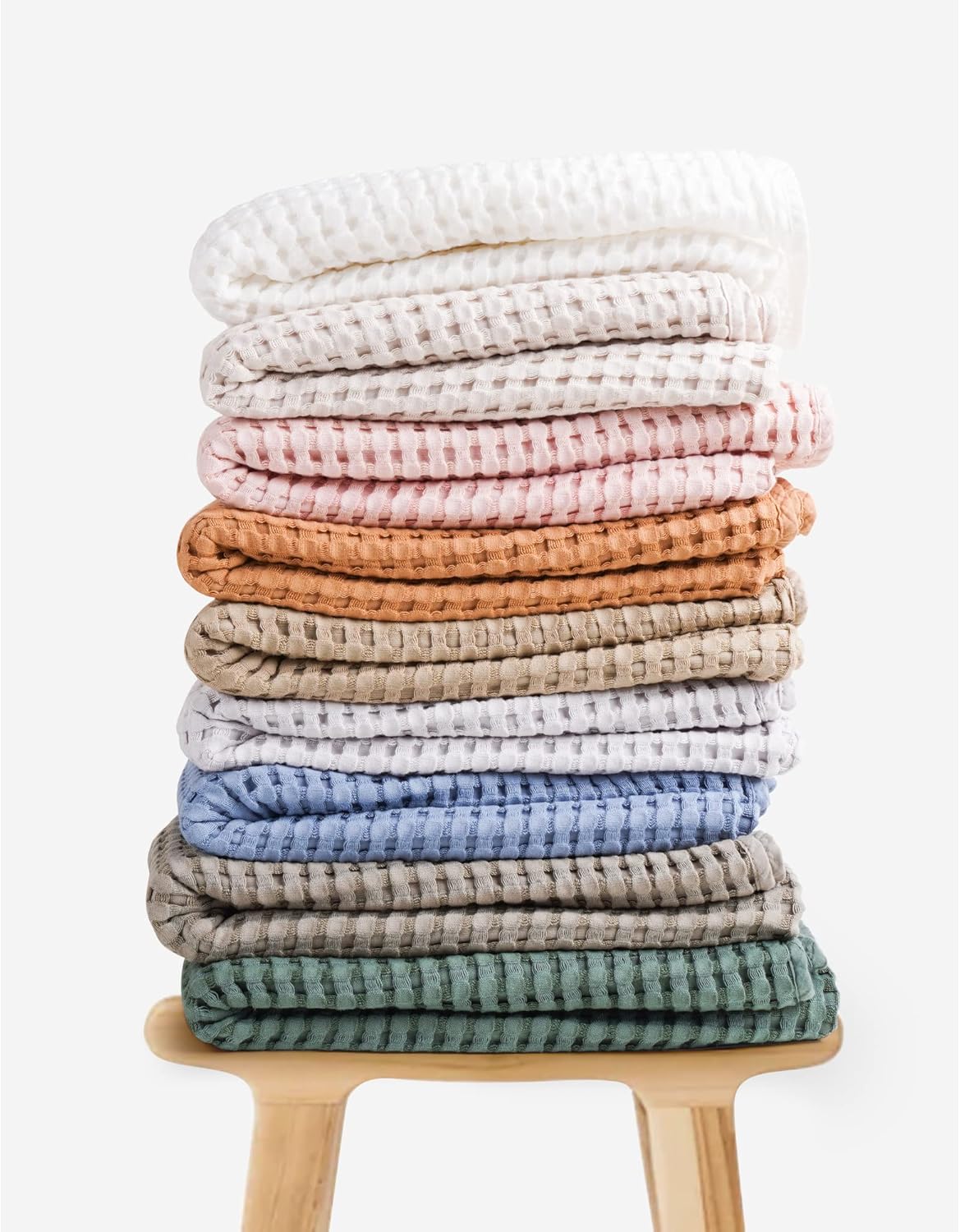 Konssy Waffle Baby Blanket - Soft & Cozy Nursery Swaddle Blanket, Lightweight Toddler Throw for Boys & Girls, Ideal for Wrapping(Brown)