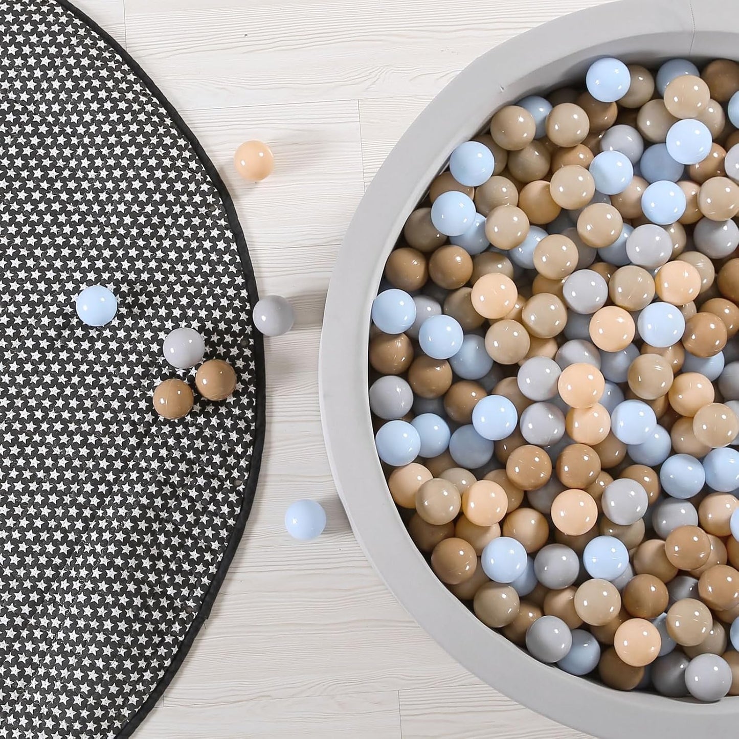 GOGOSO Ball Pits Balls for Toddlers Pack of 50 100 200 Plastics Shape Ball Non-Phthalate Non-BPA Non-Toxic 2.2-Inch Crush Proof Play Balls