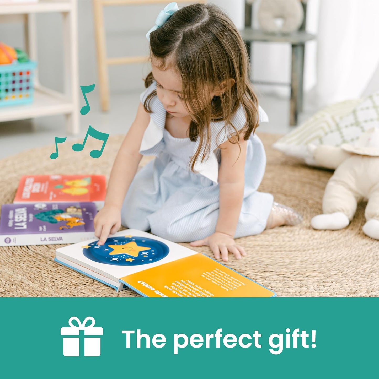 Binibi Spanish Musical Book for Toddlers 1-3 Estrellita ยฟDรณnde Estรกs? & Other Nursery Rhymes | Spanish Learning for Kids | Bilingual Children's Sound Book | Libro en espaรฑol para bebรฉs