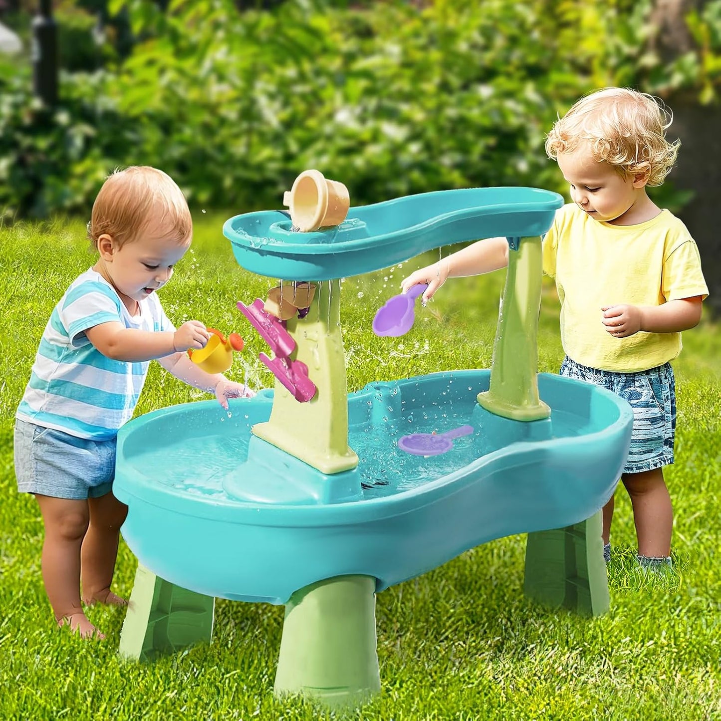 Small Soft Bath Toys for Toddlers 1-3 - Super Easy to Clean Water Table Toys Baby Tub Swimming Pool Toy Fun Tactile Training Newborn Gifts, 3Packs (Yellow)