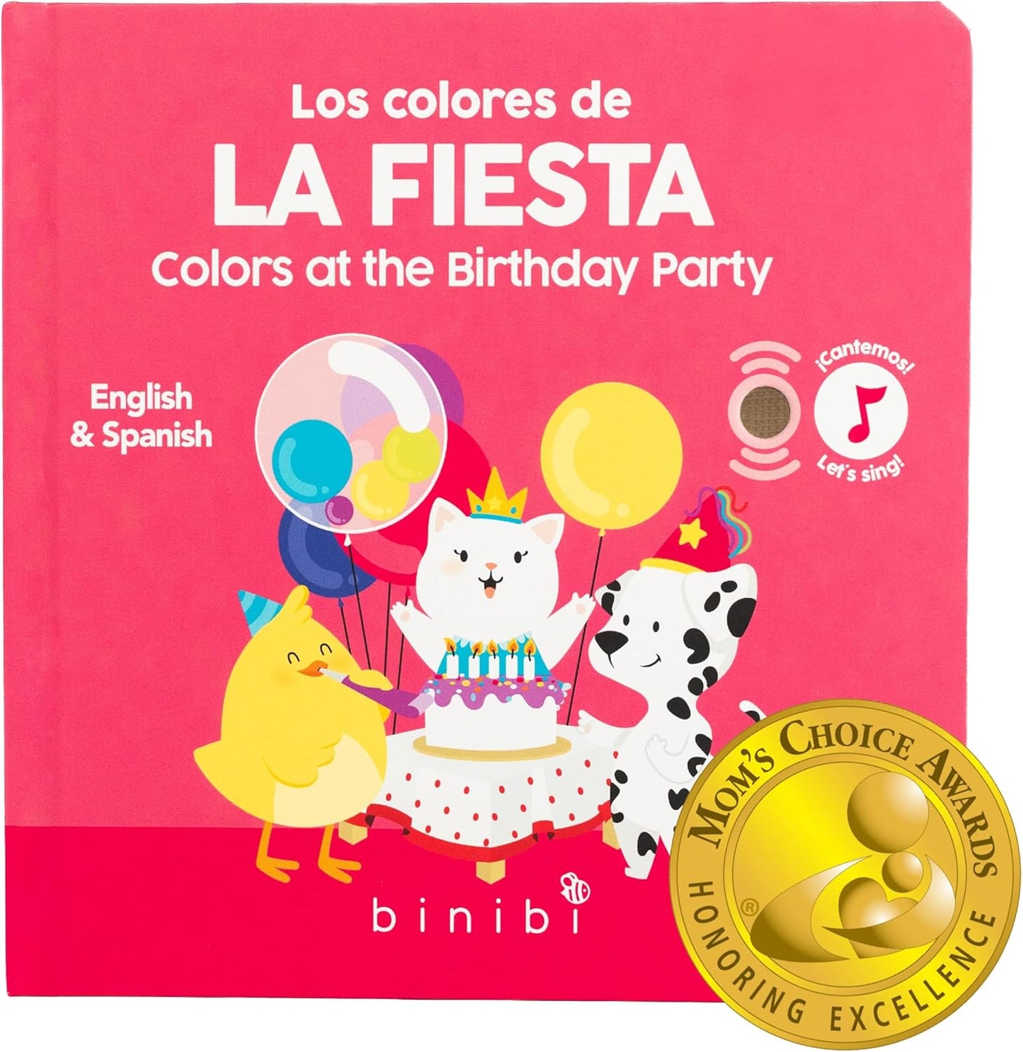 Binibi Spanish Musical Book Colors at The Birthday Party | Spanish Learning for Kids | Bilingual Children's Book | Bilingual Book for Babies & Toddlers 1-3 | Libro en espaรฑol para bebรฉs