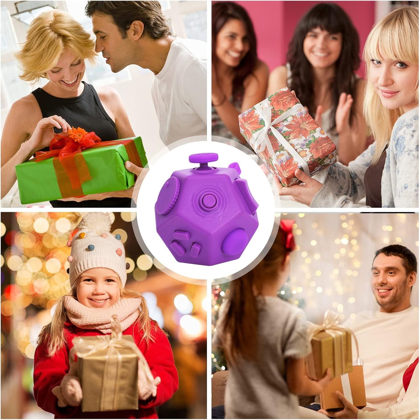 Small Fidget Toys for Kids Adults with Anxiety ADHD Autism and Relief Stress (Purple)