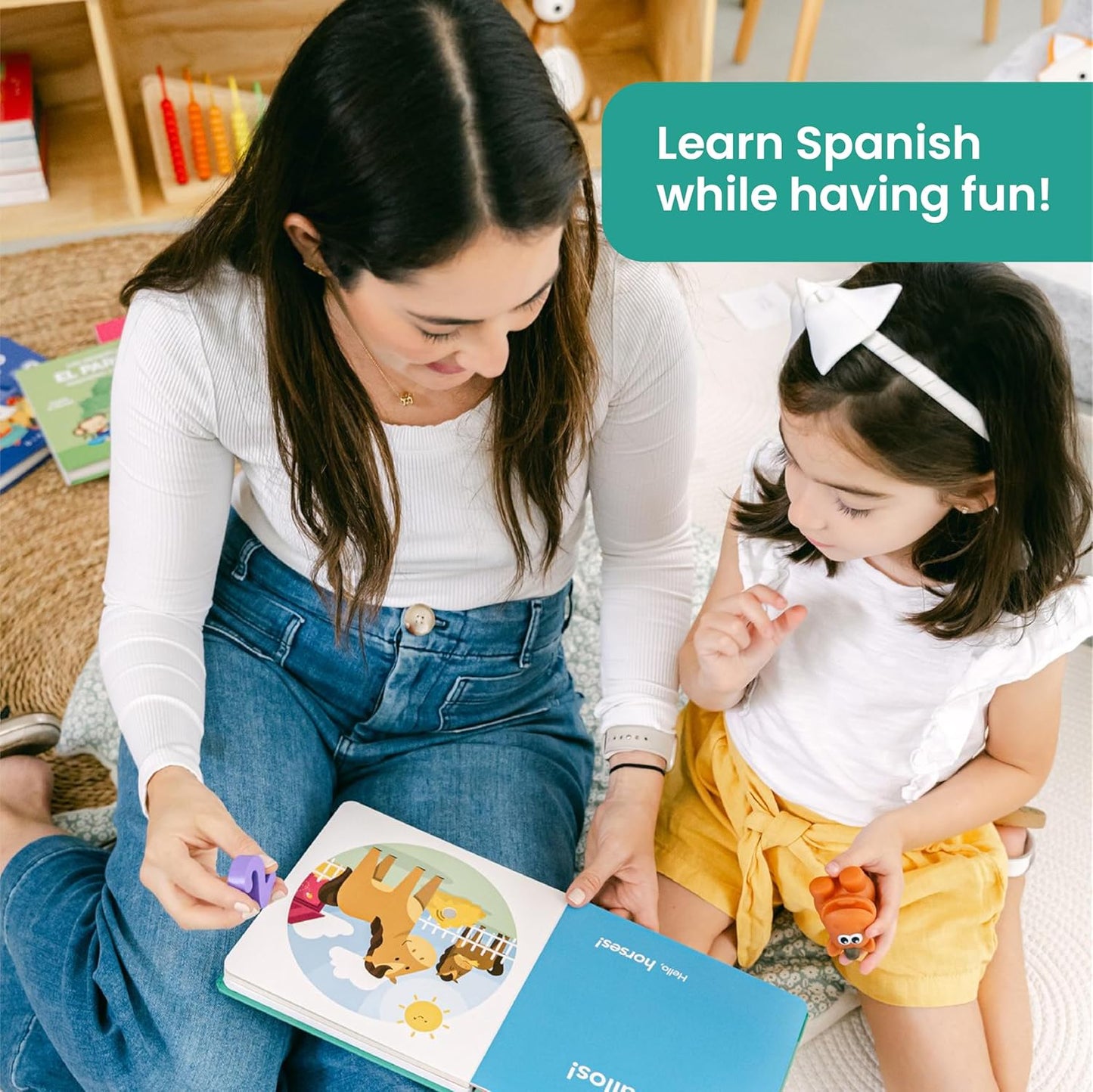 Binibi Spanish Books for Babies & Toddlers 1-3 La Granja Interactive Bilingual Sound Book with Farm Animal Sounds | Bilingual Children's Book | Spanish Learning for Kids | Libro en espaรฑol para bebรฉs