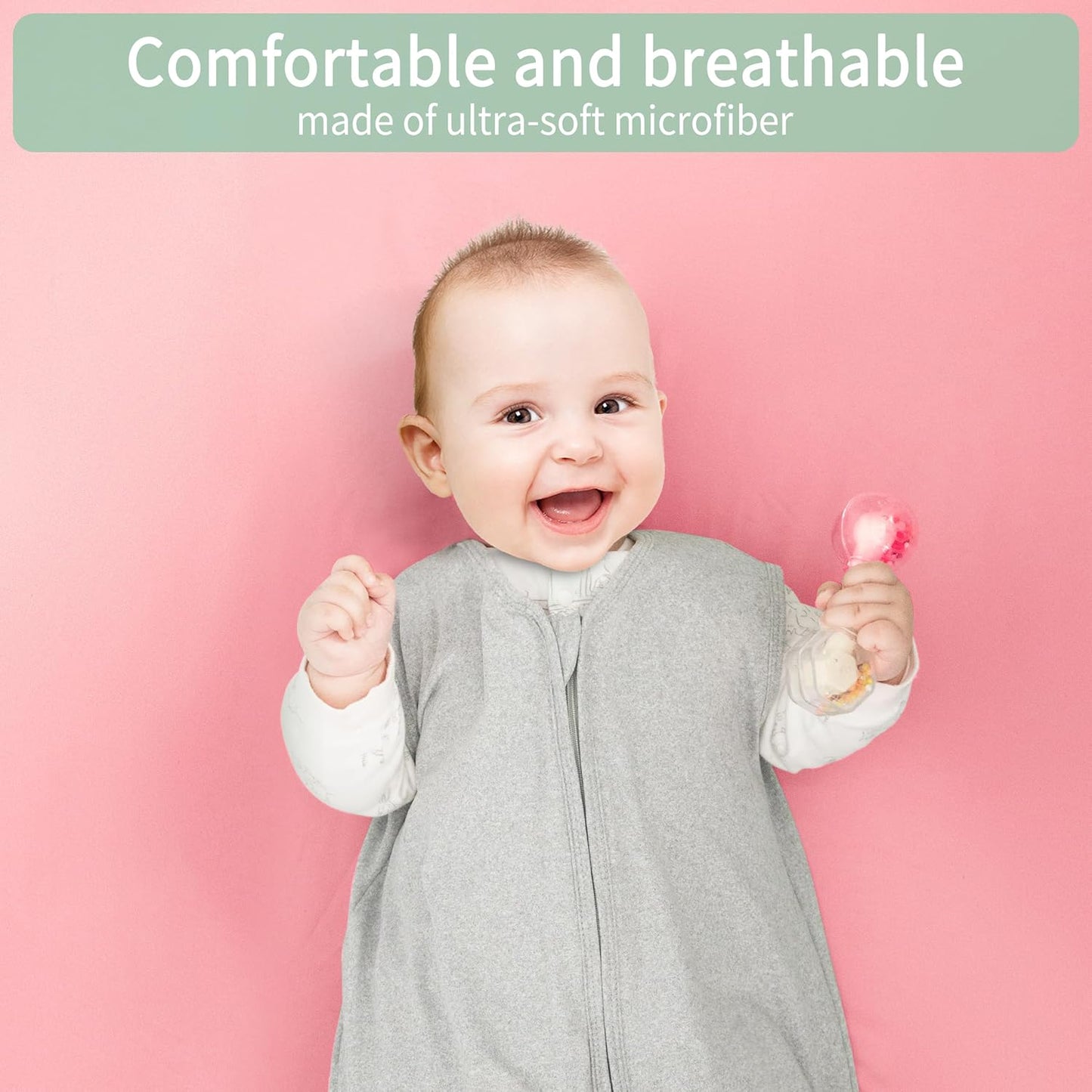 Baby Crib Sheets for Boys Girls, 2 Pack Fitted Crib Sheet for Standard Crib and Toddler Mattress, Soft Microfiber Baby Sheet 52x28x8in. (Love & Pink)