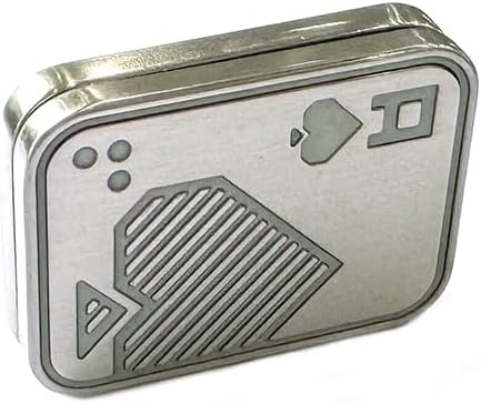 Luminous Noctilucent Upgrade Fidget Slider, Metal Fidget Toys Poker Push Card Stress Relief Toy, EDC Toy Fidget Toy Haptic Coin, Office Desk Toys Gifts for Boyfriend and Father(AA)