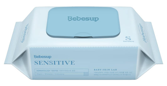 BEBESUP-Korea’s #1 Sensitive Baby Wipes -Hypoallergenic Water-based Unscented Alcohol-Free Extra-Thick Ｏrganic Superfood Extracts Plant- Based for sensitive skin Flip-Top (80 Count 1 Pack) Packs)
