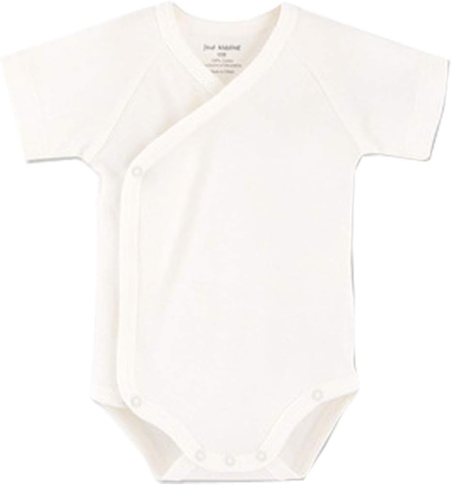 Baby Boys Girls Short Sleeves Kimono Clothes Cotton Baby Side-Snap Bodysuit Pack of Baby Layette Set