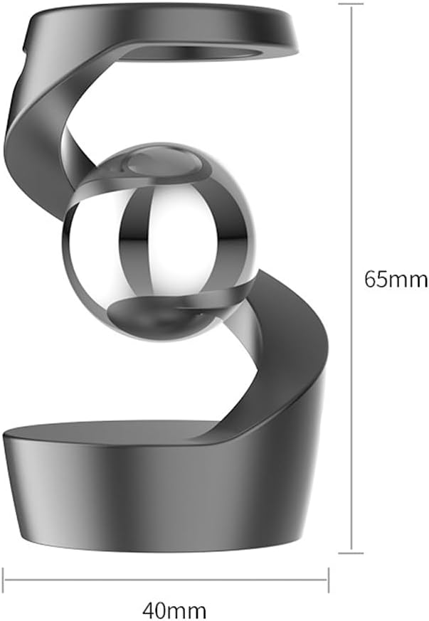 Aerospace Aluminum Adult Fidget Spinner: Optical Illusion Desk Toy, Gravity-Defying Metallic Shape, Stainless Steel Sphere, Stress Relief Kinetic Sculpture (Gray Rose Gold)