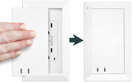 Child Resistant Outlet Cover (2-pack | White) | Decora GFCI Wall Plate | Sliding Door that Locks | Safe & Stylish | Patented Design | Made in the USA | Quick & Easy Installation | Socket Shield