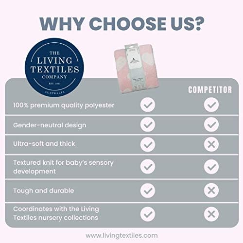 Living Textiles Pink Hearts Chenille Soft Baby Blanket Reversible Premium Cozy Fabric for Best Comfort - for Infant,Toddler,Newborn,Nursery,Girl,Throw,Crib,Stroller,Gift, Pink Hearts 40x30