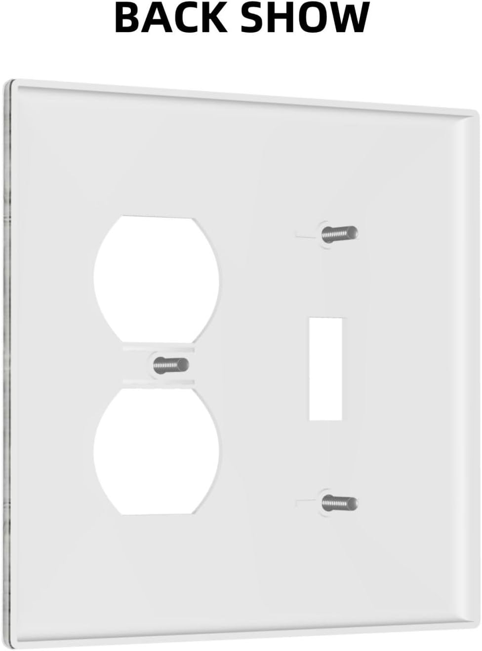 Wallplates Farmhouse Rustic Grey Barn Door Wood 1 Toggle 1 Duplex Switch Plate Electrical GFCI Faceplate Decorative Light Switch Covers for Bedroom Cabin Decor