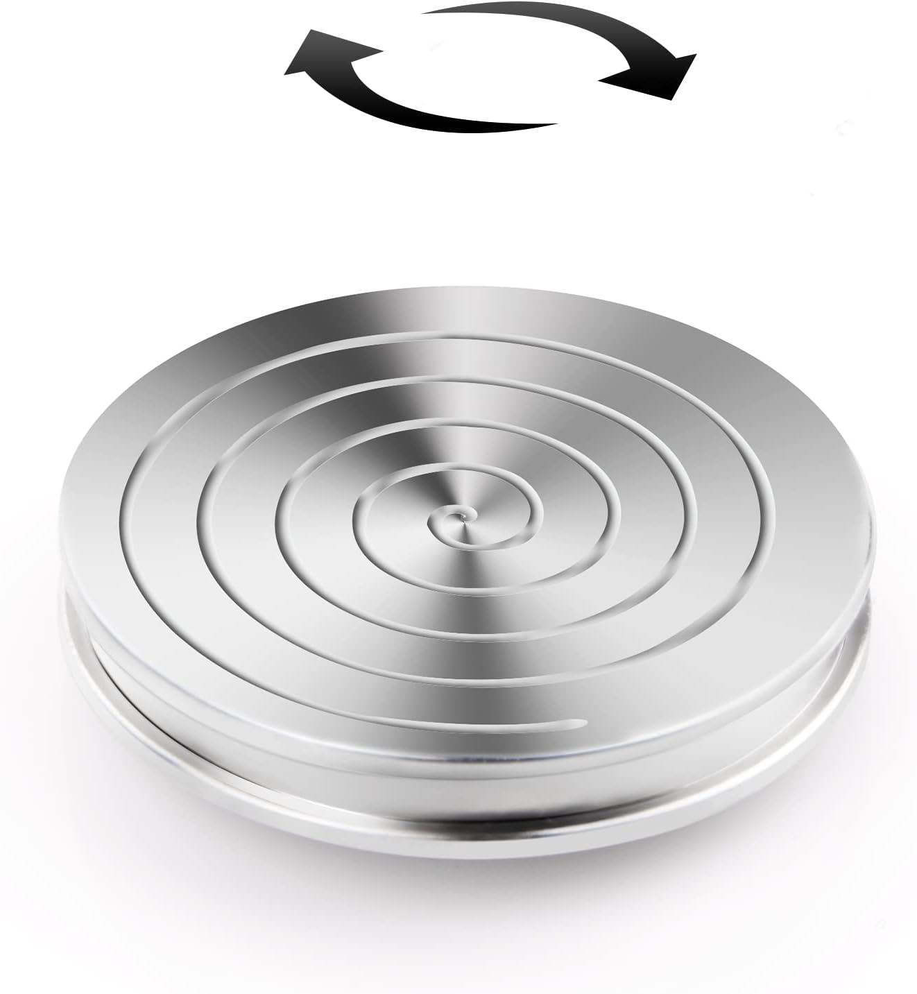 TOMAZON Kinetic Desk Spinning Toy, Stainless Steel Rotating Motion Coin, Optical Illusion Spinning Top for Office Anxiety Stress Relief, Portable ADHD Little Fidget Toys Gift for Adults & Kids(B)