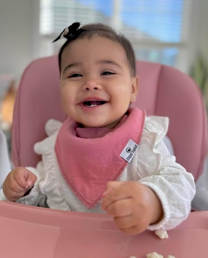 DiaperSquad's Baby Bibs for Drooling and Teething, Bibs for Boys, Baby Girl - Solid Cotton Baby Drool Bibs