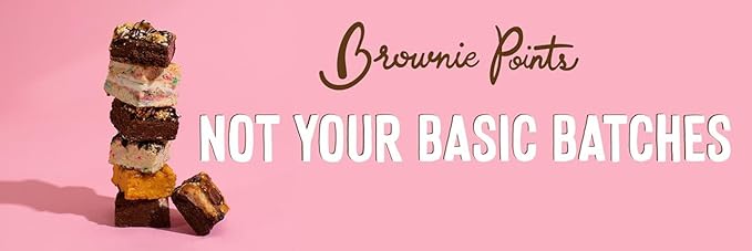 Brownie Points 24 Baby Brownies Gift Box. Individually Wrapped-Fudge Chocolate Brownies Gourmet gift for him, her, and friends. (Gift box and Bow with 24 Brownies - BP_BABY24)