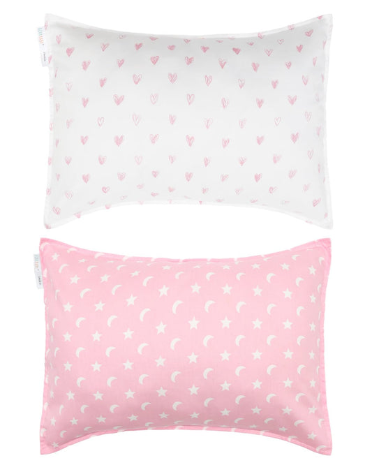 ALVABABY Toddler Pillowcases Fits 14x20in,13x18in Kids Cotton Baby 2 Packs Envelope Kids Pillow Cover for Boy Girl Sleeping Travel 2L-FTP18A