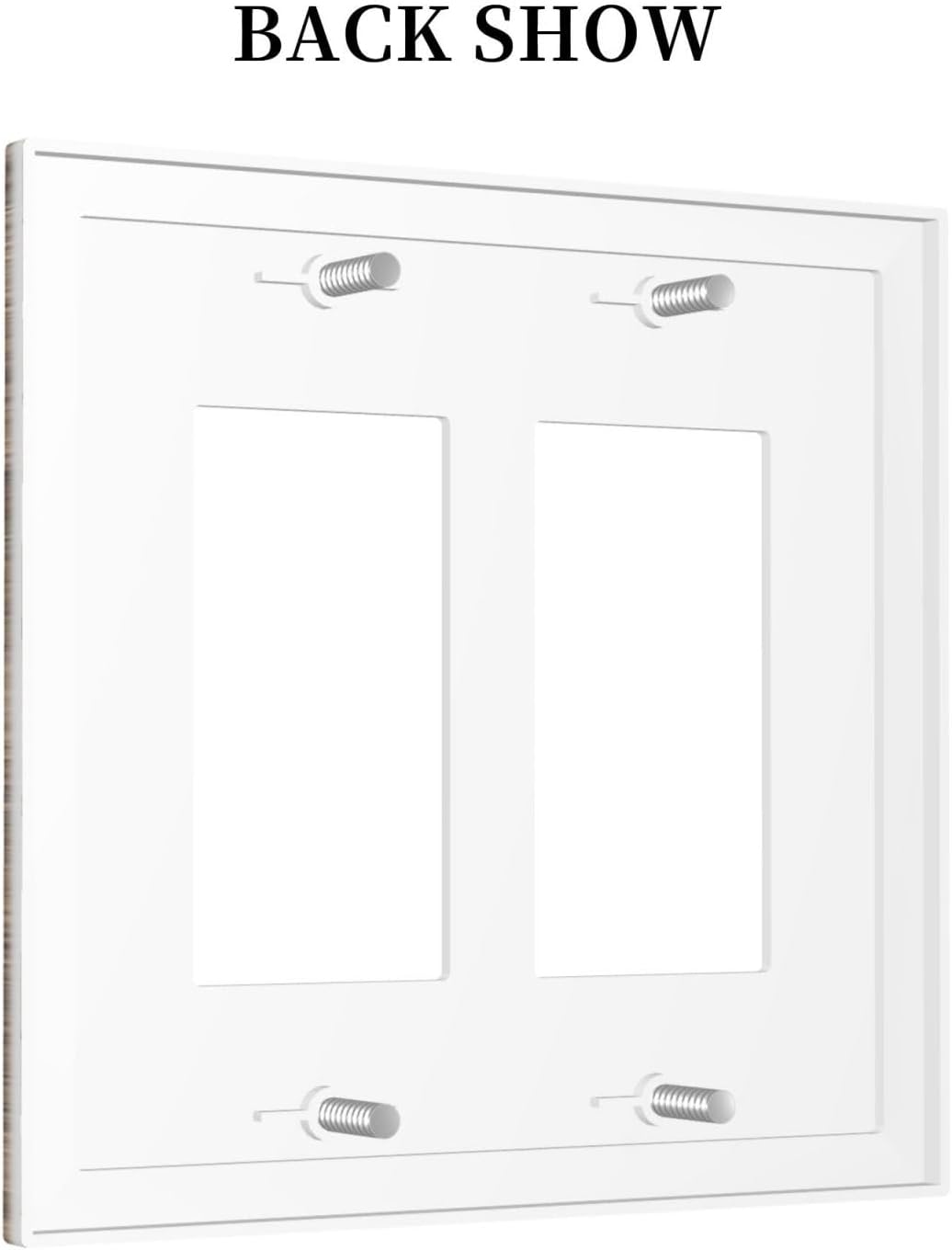 Decorative Outlet Covers Retro Rustic Brown Wood Grain 2 Gang Double Gfci Rocker Electrical Wall Panels Light Switch Cover Plate For Farmhouse Cabin Decor