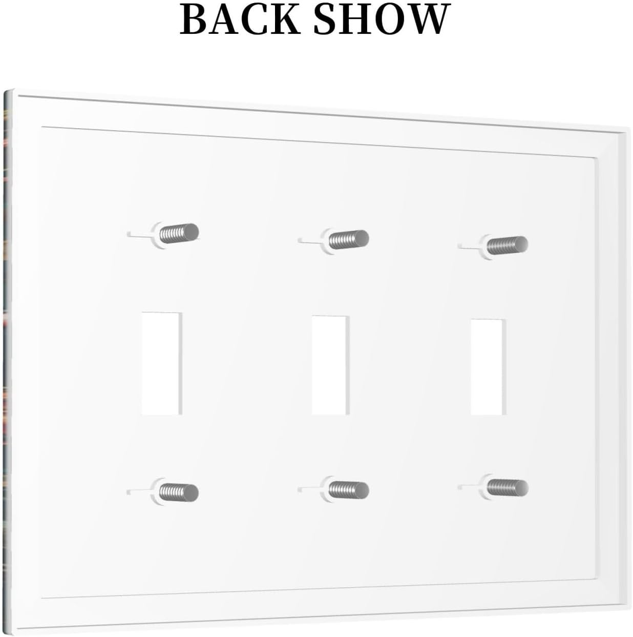 Decorative Switch Plates Baroque Vintage Peony Flower Floral 3 Gang Wall Plate Triple Toggle Light Switch Cover Faceplate Electrical Wall Panels for Bedroom Farmhouse Decor