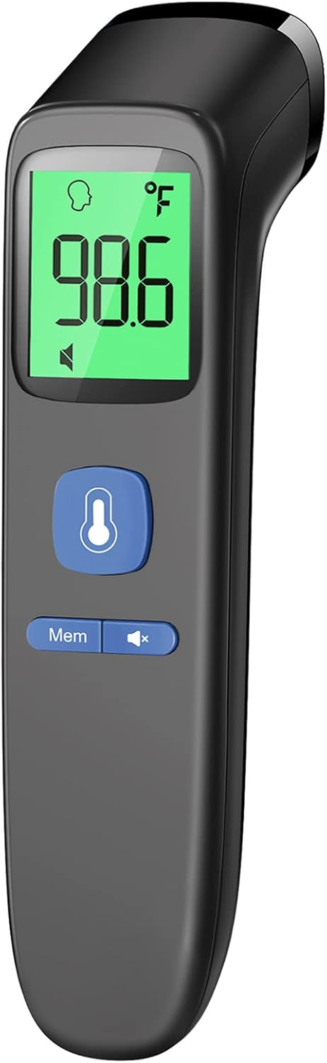 No-Touch Thermometer for Adults and Kids, Digital Baby Thermometer with Fever Alarm, 1 Second Fast Result, Easy to use, 2 in 1 Mode