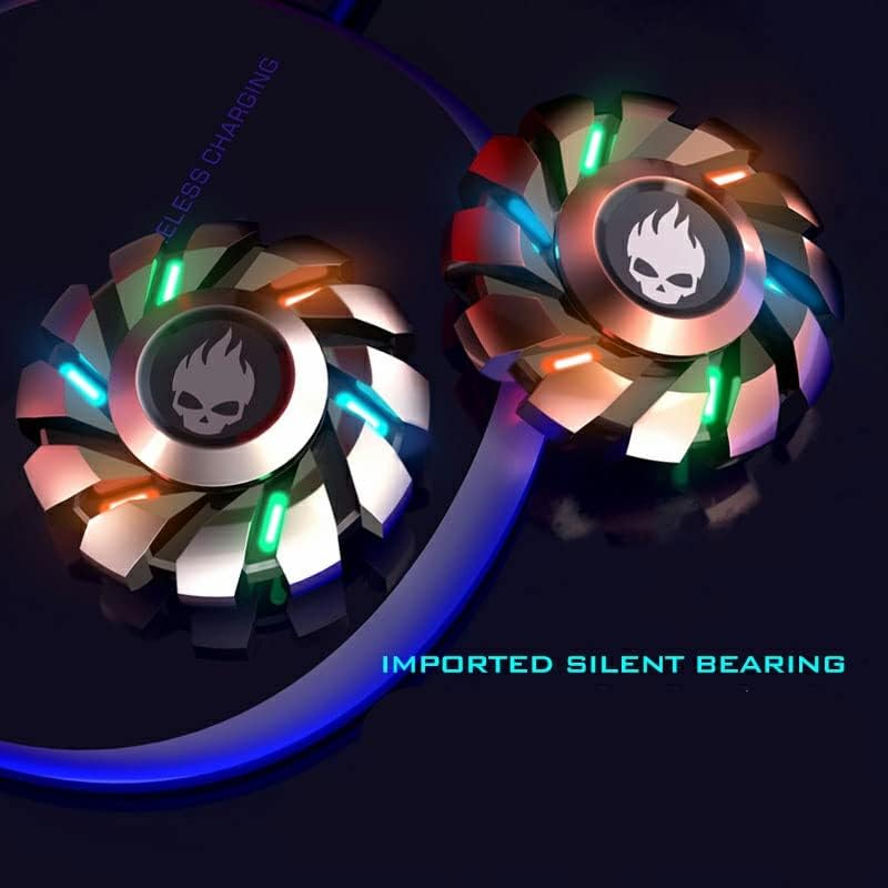 Metal Fidget Spinner High Speed and Silence Colorful Glowing, Cool Mechanical Gear Spinner, Anti-Anxiety and Stress Release for Kids and Adults