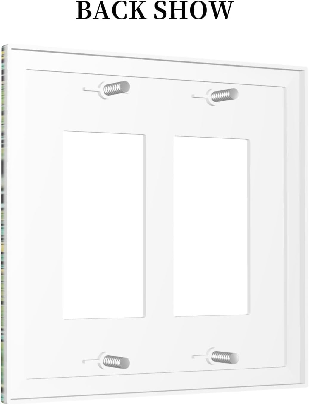 Decorative Outlet Covers William Morris Vintage Floral Yellow Flowers Green Leaf 2 Gang Double GFCI Rocker Electrical Wall Panels Light Switch Cover Plate for Bedroom living Room Decor