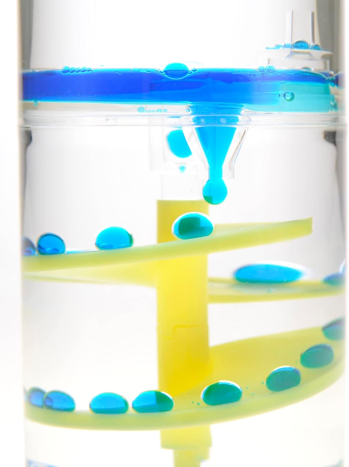 PowerTRC Cylinder Liquid Motion Bubbler Tube | Liquid Sensory Toy Timer | Calm and Relaxing Fidget Office Desk Toy | Helps with Anxiety, Austism, ADHD