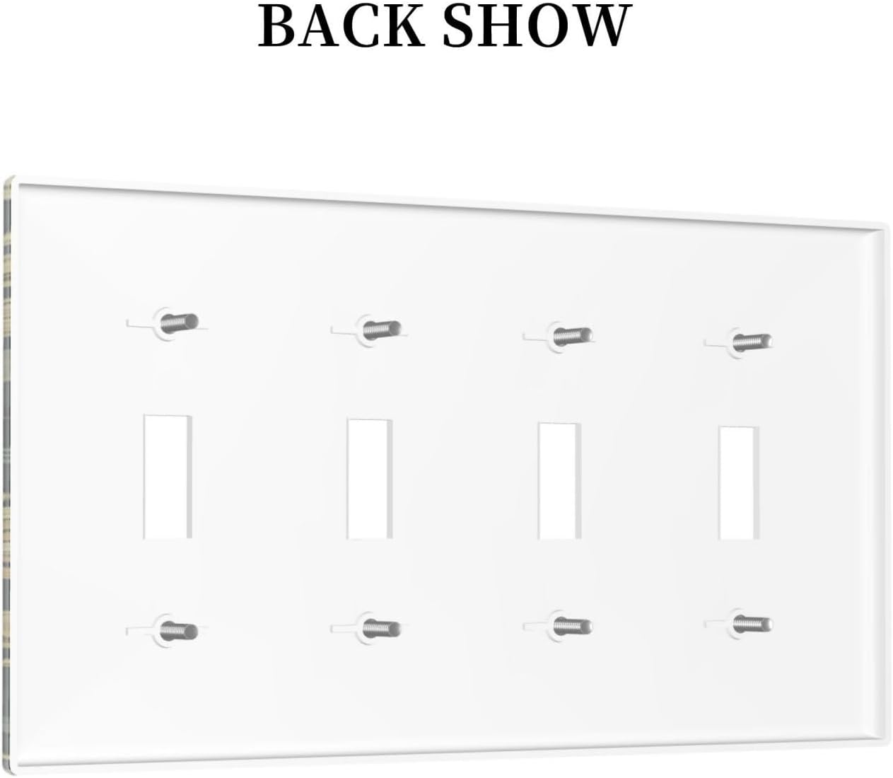 Light Switch Covers William Morris Vintage Botanical Birds Golden Green Leaves Quad Toggle Electrical Faceplate 4 Gang Wall Plate Decorative Switch Plates for Bedroom Home Decor
