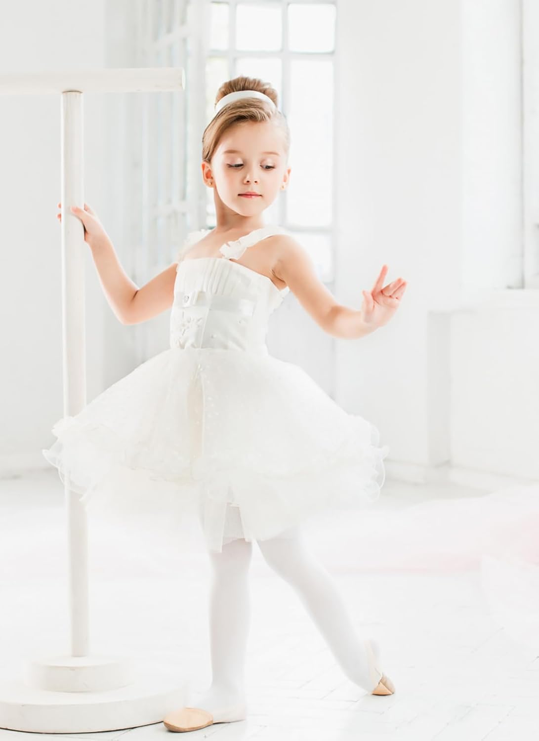 Toddler Girls Tights Dance Ballet Footed Leggings Ultra Soft Stockings for Kids Students