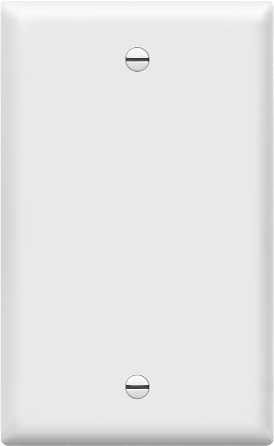 ENERLITES Blank Cover Wall Plate, Gloss Finish, Standard Size 1-Gang 4.50" x 2.76", Polycarbonate Thermoplastic, 8801-W, White