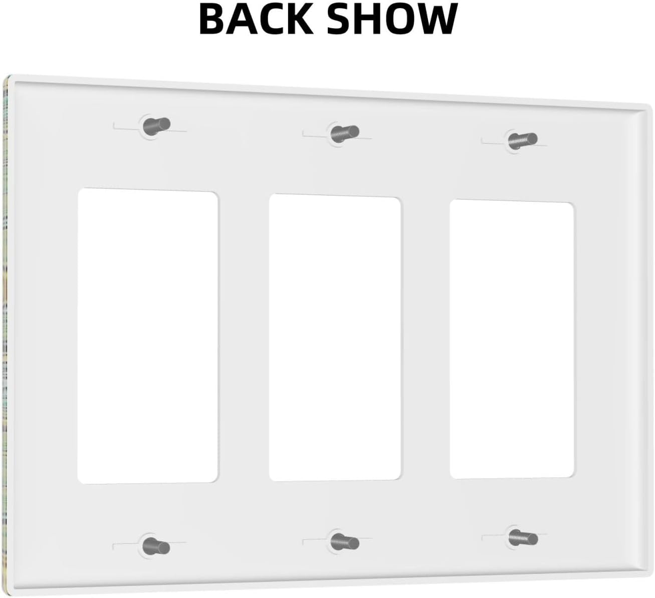 Light Switch Covers William Morris Vintage Floral Yellow Flowers Green Leaf 3 Gang Rocker Electrical GFCI Decorative Triple Outlet Wall Plate Cover Switchplate for Bedroom living Room Decor
